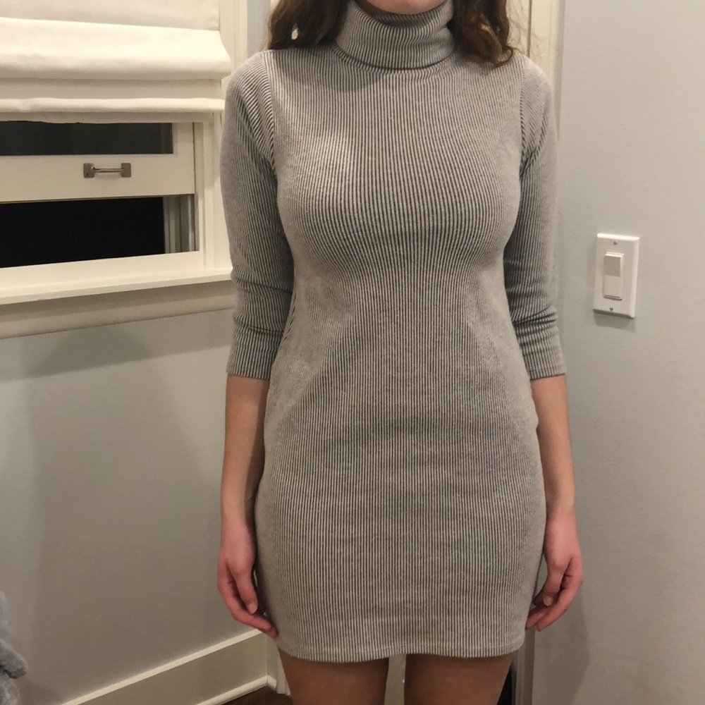 Urban outfitters striped turtleneck mini dress